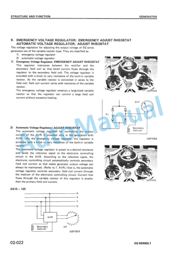 Alternative view of Komatsu EG Series I Shop Manual SEBM0690SM00