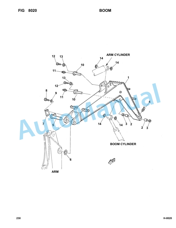 Komatsu FAI 230 Hydraulic Excavator Parts Manual 23000014 5 Komatsu FAI 230 Hydraulic Excavator Parts Manual 23000014-5