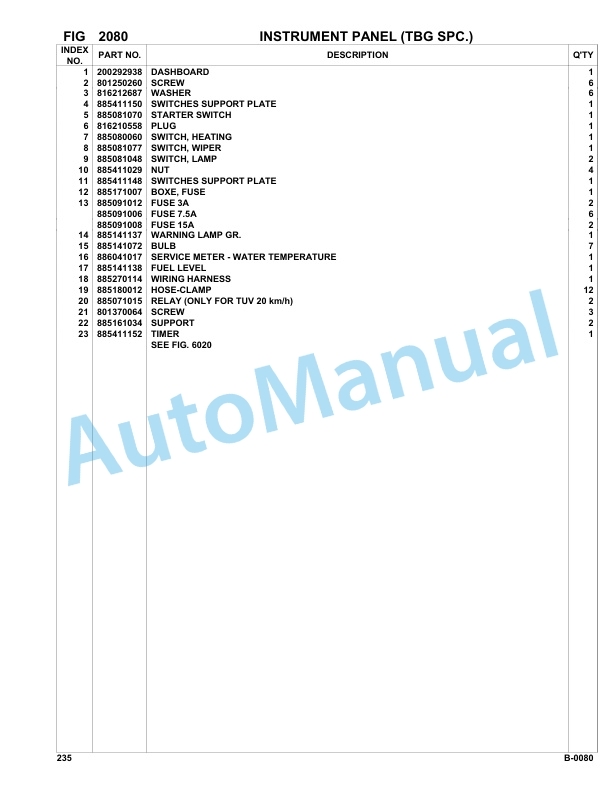 Komatsu FAI 235 Hydraulic Excavator Parts Manual 23500014 2 Komatsu FAI 235 Hydraulic Excavator Parts Manual 23500014-2