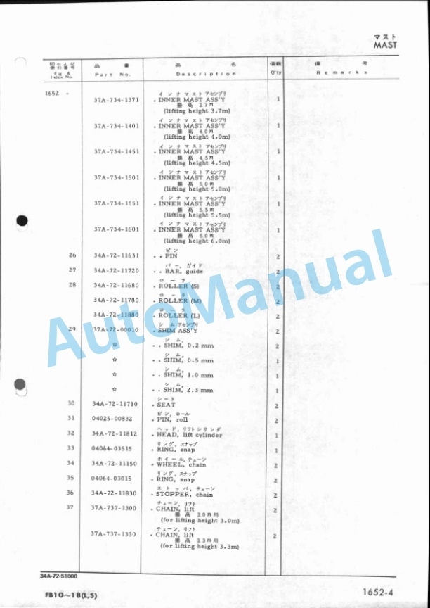Komatsu FB10-3, FB14-3, FB15-3, FB18-3 Parts Manual FB10-18.3-PE1 5 Komatsu FB10-3, FB14-3, FB15-3, FB18-3 Parts Manual FB10-18.3-PE1-5