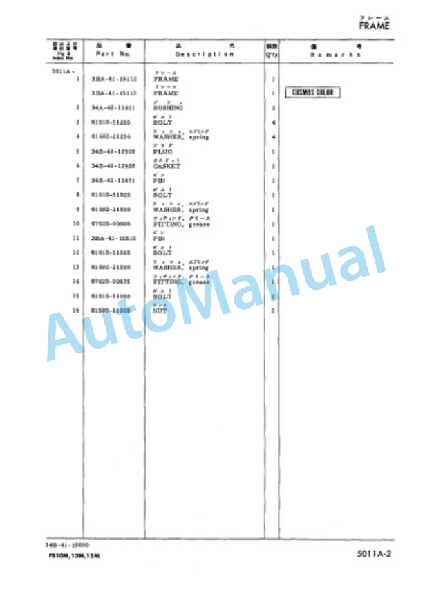 Komatsu FB10M-1, FB13M-1, FB15M-1 Forklift Truck Parts Manual FB10M_15M.1-PNE3 4 Komatsu FB10M-1, FB13M-1, FB15M-1 Forklift Truck Parts Manual FB10M_15M.1-PNE3-4