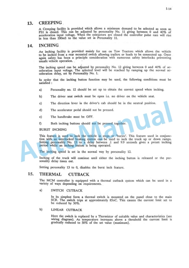 Komatsu FB10M-2, FB13M-2, FB15M-2, FB18M-2, FB10M-3, FB13M-3, FB15M-3, FB18M-3 Motor Control System Service Manual FBM10_18.2ESV-BE1 2 Komatsu FB10M-2, FB13M-2, FB15M-2, FB18M-2, FB10M-3, FB13M-3, FB15M-3, FB18M-3 Motor Control System Service Manual FBM10_18.2ESV-BE1-2