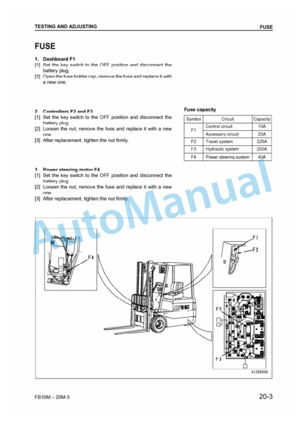 Komatsu FB10M-3, FB13M-3, FB15M-3, FB18M-3, FB20M-3 Electrical Equipment Shop Manual BMA03E1-02 2 Komatsu FB10M-3, FB13M-3, FB15M-3, FB18M-3, FB20M-3 Electrical Equipment Shop Manual BMA03E1-02-2