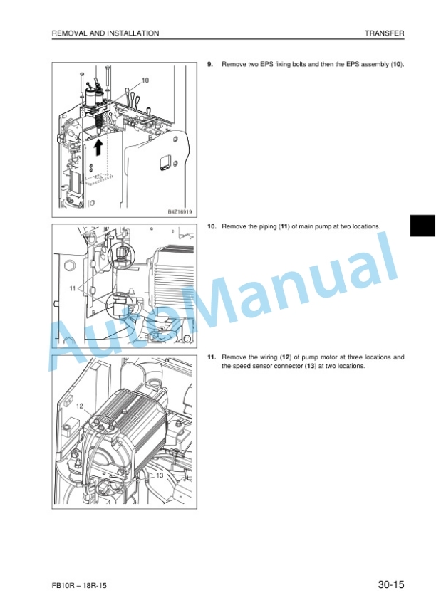 Alternative view of Komatsu FB10RL-15, FB13RL-15, FB15RL-15, FB18RL-15, FB10RF-15, FB13RF-15, FB15RF-15, FB18RF-15, FB10RW-15, FB13RW Shop Manual SEN05963-03