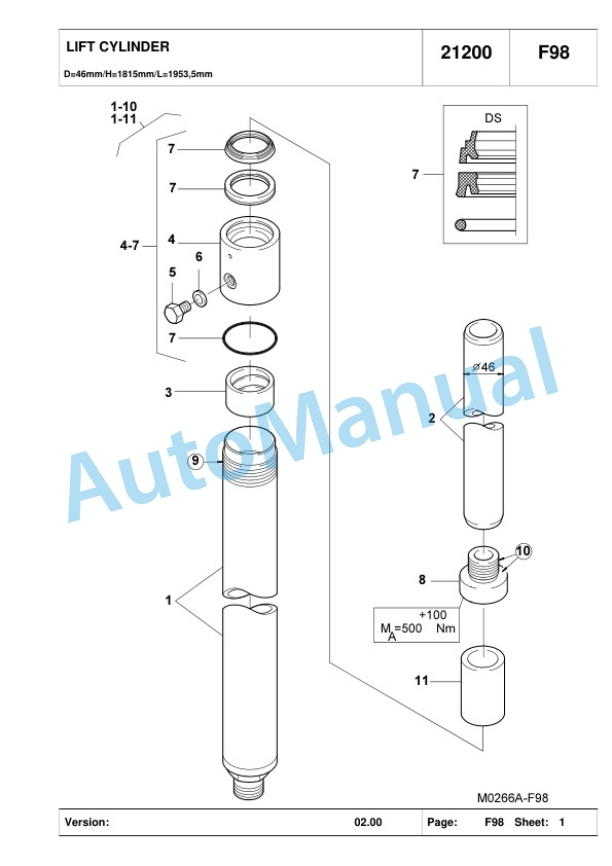 Komatsu FB12-20RJ-2R Parts Manual 60422161 P1 5 Komatsu FB12-20RJ-2R Parts Manual 60422161 P1-5