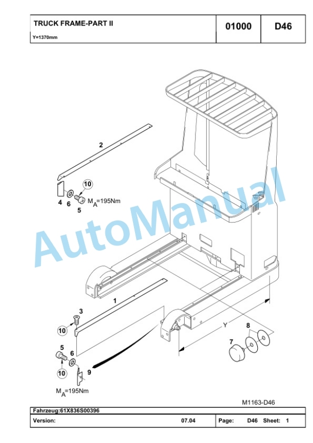 Komatsu FB12-25RJ-2R Reach Mast Stacker Parts Manual 8054672 2 Komatsu FB12-25RJ-2R Reach Mast Stacker Parts Manual 8054672-2