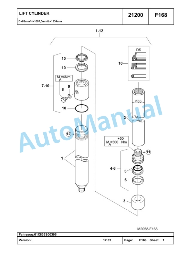 Komatsu FB12-25RJ-2R Reach Mast Stacker Parts Manual 8054672 3 Komatsu FB12-25RJ-2R Reach Mast Stacker Parts Manual 8054672-3