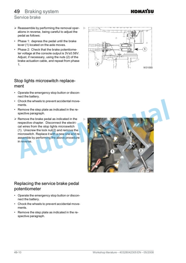 Komatsu FB13M-2R, FB15-2R, FB15M-2R, FB16-2R, FB16M-2R, FB18-2R, FB18M-2R, FB20-2R, FB20M-2R Workshop Manual 40328042305EN 4 Komatsu FB13M-2R, FB15-2R, FB15M-2R, FB16-2R, FB16M-2R, FB18-2R, FB18M-2R, FB20-2R, FB20M-2R Workshop Manual 40328042305EN - Image 4