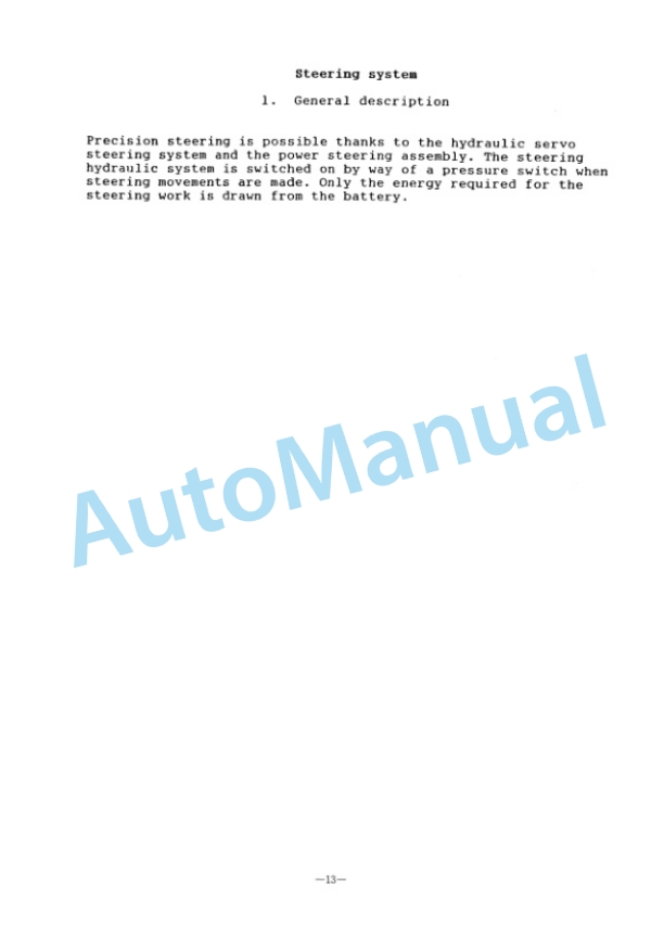 Komatsu FB13MV-1E, FB16MV-1E, FB16M-1E, FB18M-1E, FB20M-1E Electric Lift Truck Shop Manual FBM13_20.1E-BE1 2 Komatsu FB13MV-1E, FB16MV-1E, FB16M-1E, FB18M-1E, FB20M-1E Electric Lift Truck Shop Manual FBM13_20.1E-BE1-2