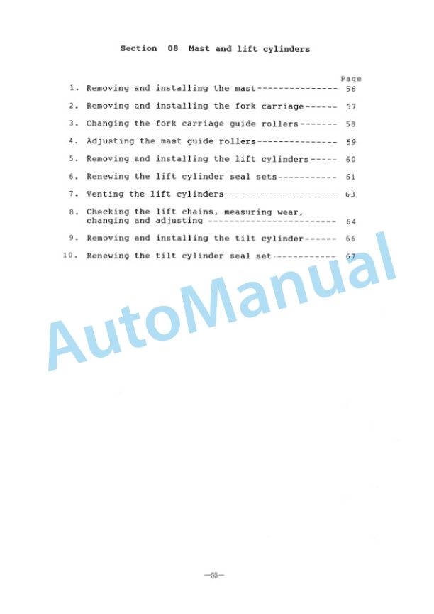 Komatsu FB13MV-1E, FB16MV-1E, FB16M-1E, FB18M-1E, FB20M-1E Electric Lift Truck Shop Manual FBM13_20.1E-BE1 5 Komatsu FB13MV-1E, FB16MV-1E, FB16M-1E, FB18M-1E, FB20M-1E Electric Lift Truck Shop Manual FBM13_20.1E-BE1-5