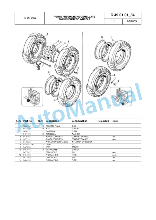 Komatsu FB18H-1R, FB20H-1R, FB20HG-1R, FB22H-1R Parts Manual 60422362 Rev.003 2 Komatsu FB18H-1R, FB20H-1R, FB20HG-1R, FB22H-1R Parts Manual 60422362 Rev.003-2