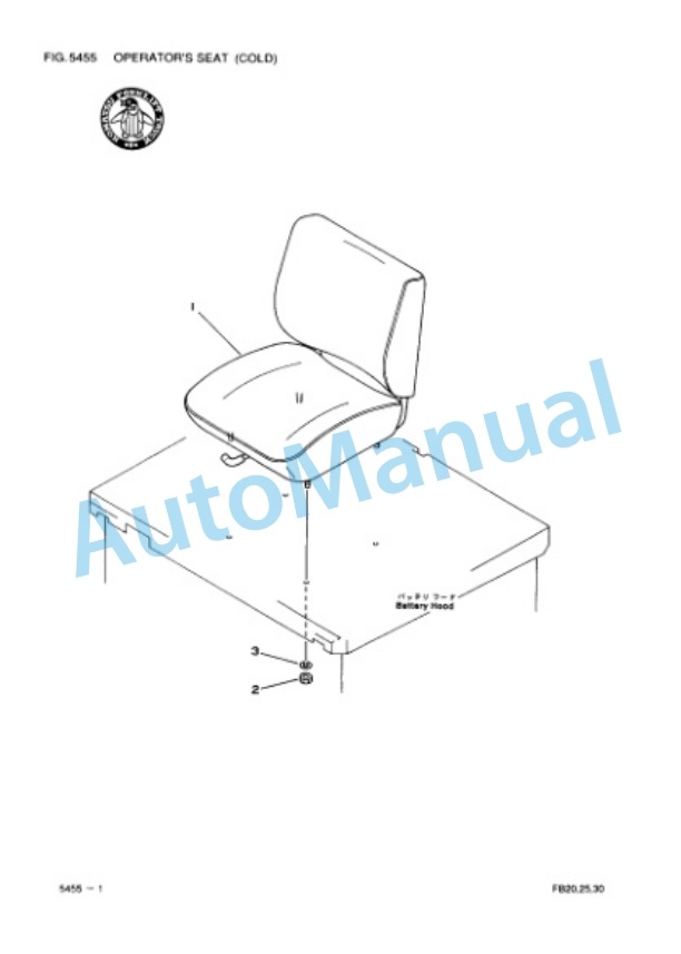 Komatsu FB20EX-5, FB25EX-5, FB30EX-5, FB20EXL-5, FB25EXL-5, FB20EXG-5, FB25EXG-5, FB20EXH-5, FB25EXH-5 Forklift Truck Parts Manual PBB05A1-03 4 Komatsu FB20EX-5, FB25EX-5, FB30EX-5, FB20EXL-5, FB25EXL-5, FB20EXG-5, FB25EXG-5, FB20EXH-5, FB25EXH-5 Forklift Truck Parts Manual PBB05A1-03-4