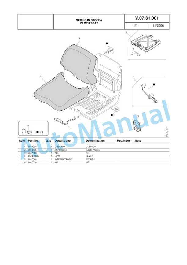 Komatsu FB22H-3R, FB25H-3R, FB25HG-3R, FB30H-3R Parts Manual 40248047801 Rev.006 5 Komatsu FB22H-3R, FB25H-3R, FB25HG-3R, FB30H-3R Parts Manual 40248047801 Rev.006-5