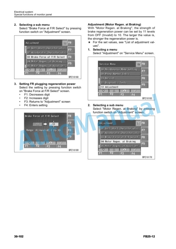 Alternative view of Komatsu FB25-12 Forklift Truck Shop Manual SEN06482-01