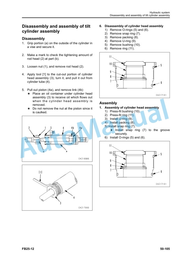 Komatsu FB25-12 Forklift Truck Shop Manual SEN06482-01 4 Komatsu FB25-12 Forklift Truck Shop Manual SEN06482-01 - Image 4
