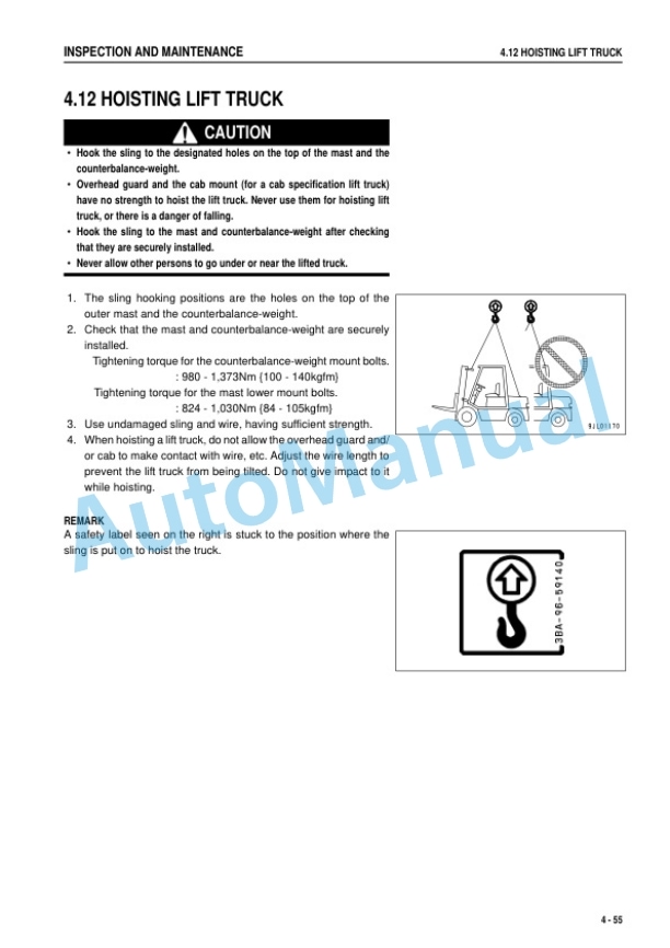Komatsu FD100-8, FD115-8, FD135-8, FD150E-8, FD160E-8 Forklift Truck Operation and Maintenance Manual TEN00560-12 5 Komatsu FD100-8, FD115-8, FD135-8, FD150E-8, FD160E-8 Forklift Truck Operation and Maintenance Manual TEN00560-12 - Image 5