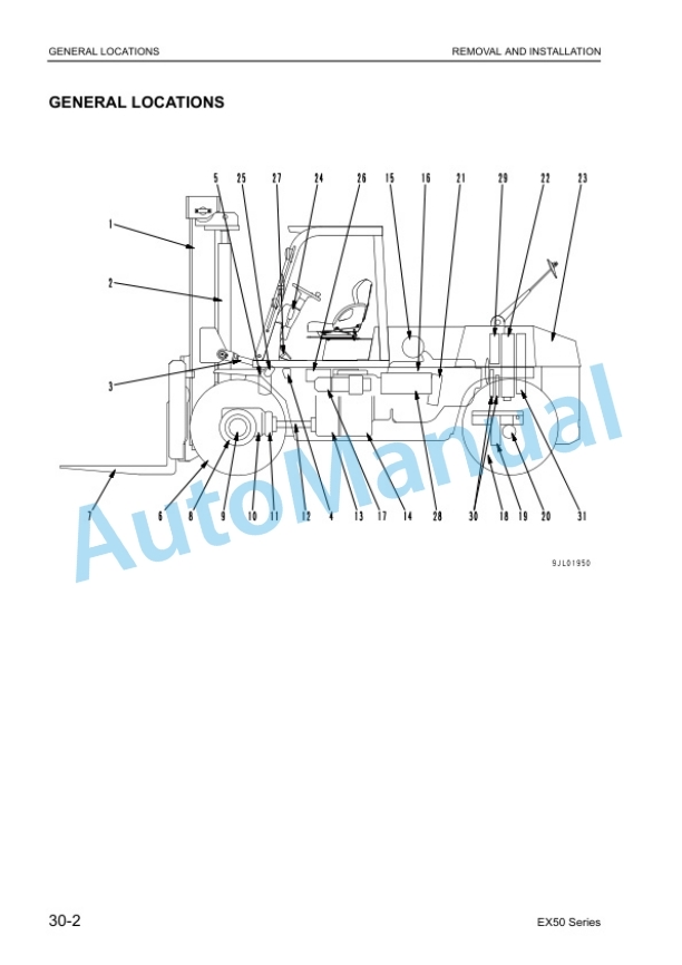 Alternative view of Komatsu FD100-8, FD115-8, FD135-8, FD150E-8, FD160E-8 Forklift Truck Shop Manual BEE08E1-07