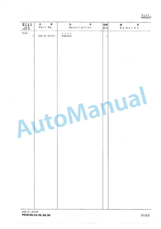 Komatsu FD20-7, FD23-7, FD25-7, FD28-7, FD30-7 Forklift Truck Parts Manual FD20_30.7-PN2 4 Komatsu FD20-7, FD23-7, FD25-7, FD28-7, FD30-7 Forklift Truck Parts Manual FD20_30.7-PN2-4