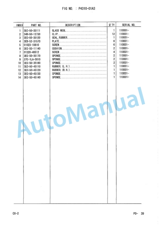 Komatsu FD35-8, FD40-8, FD35Z-8, FD40Z-8, FD45-8, FD50A-8 Forklift Truck Parts Manual PEC08E1-02 4 Komatsu FD35-8, FD40-8, FD35Z-8, FD40Z-8, FD45-8, FD50A-8 Forklift Truck Parts Manual PEC08E1-02-4
