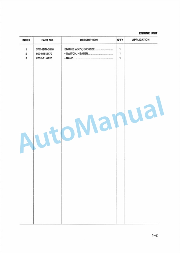 Komatsu FD35Z-8, FD40Z-8, FD35A-8, FD40A-8, FD45A-8, FD50A-8 Parts Manual FORMER-03686 2 Komatsu FD35Z-8, FD40Z-8, FD35A-8, FD40A-8, FD45A-8, FD50A-8 Parts Manual FORMER-03686-2