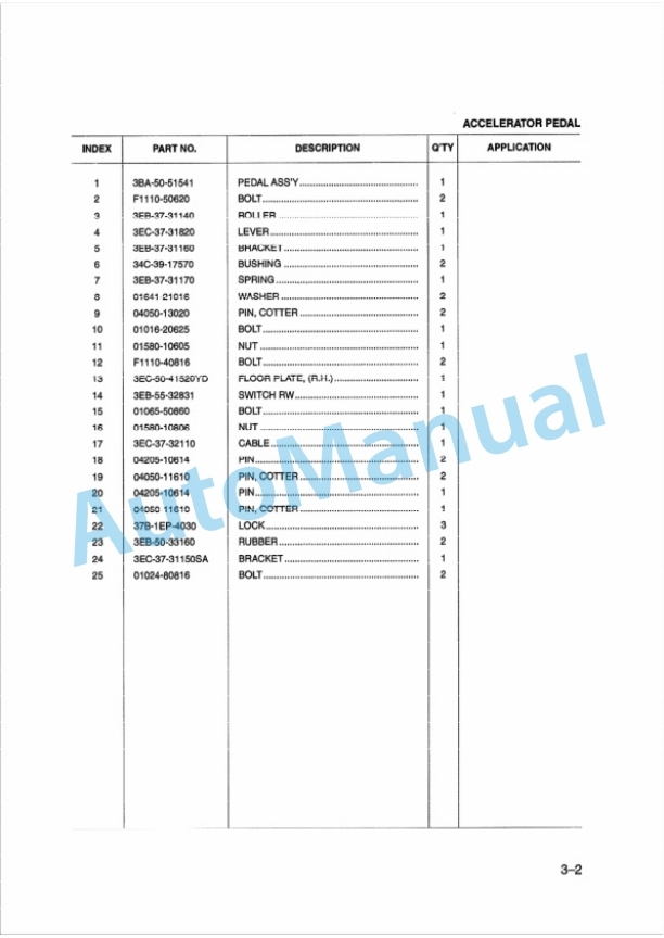 Komatsu FD35Z-8, FD40Z-8, FD35A-8, FD40A-8, FD45A-8, FD50A-8 Parts Manual FORMER-03686 3 Komatsu FD35Z-8, FD40Z-8, FD35A-8, FD40A-8, FD45A-8, FD50A-8 Parts Manual FORMER-03686-3