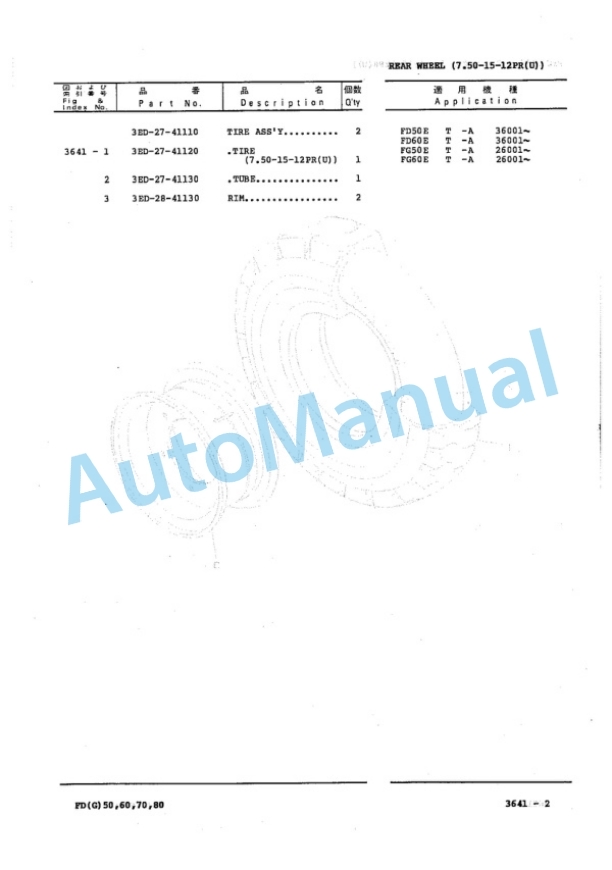 Komatsu FD50-6, FD60-6, FD70-6, FD80-6, FD60H-6, FD70H-6, FD50E-6, FD60E-6, FD70E-6, FG50-6, FG60-6, FG70-6, FG50E Parts Manual PED06A1-01 3 Komatsu FD50-6, FD60-6, FD70-6, FD80-6, FD60H-6, FD70H-6, FD50E-6, FD60E-6, FD70E-6, FG50-6, FG60-6, FG70-6, FG50E Parts Manual PED06A1-01-3