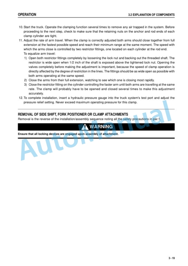 Komatsu FD60-10, FD70-10, FD80-10 Forklift Truck Operation and Maintenance Manual TEN00721-06 3 Komatsu FD60-10, FD70-10, FD80-10 Forklift Truck Operation and Maintenance Manual TEN00721-06 - Image 3