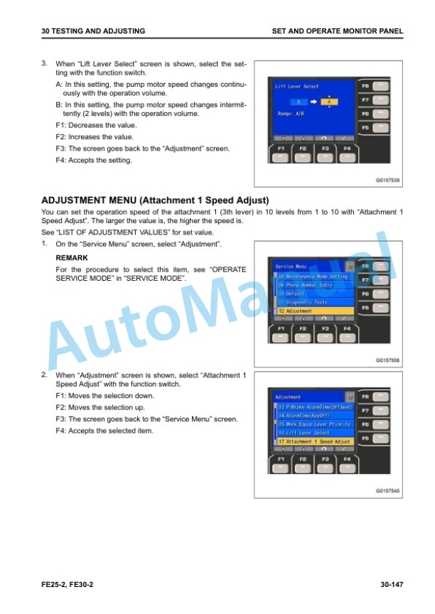 Alternative view of Komatsu FE25-2, FE30-2 Forklift Truck Shop Manual WEN00009-00