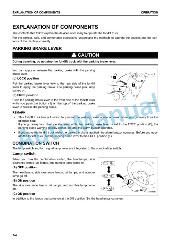 Komatsu FE25G-2, FE30G-2 Forklift Truck Operation and Maintenance Manual YEN00008-00 2 Komatsu FE25G-2, FE30G-2 Forklift Truck Operation and Maintenance Manual YEN00008-00 - Image 2