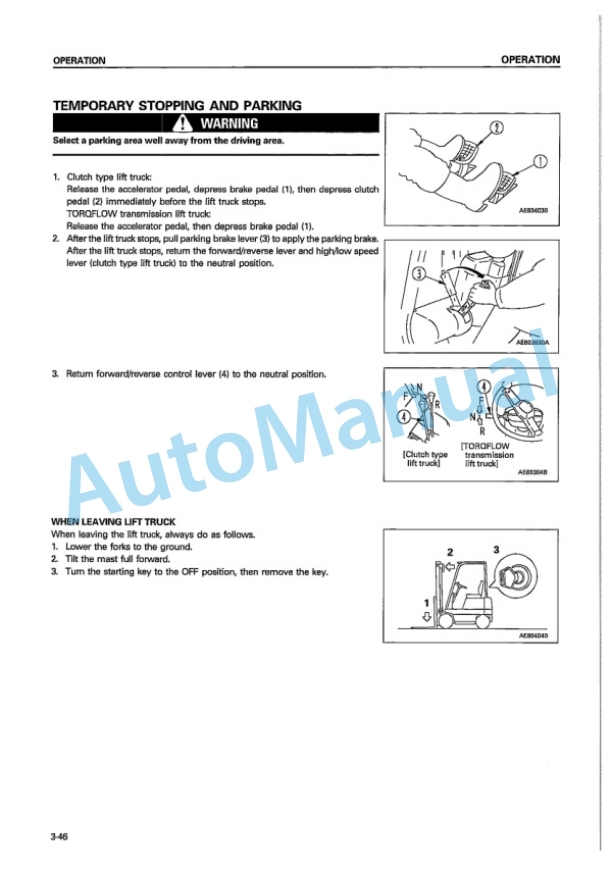 Komatsu FG20-14, FG25-14, FG30-14, FG20H-14, FG25H-14, FG30H-14, FD20-14, FD25-14, FD30-14 Forklift Truck Operation and Maintenance Manual AEB14EC-02-4