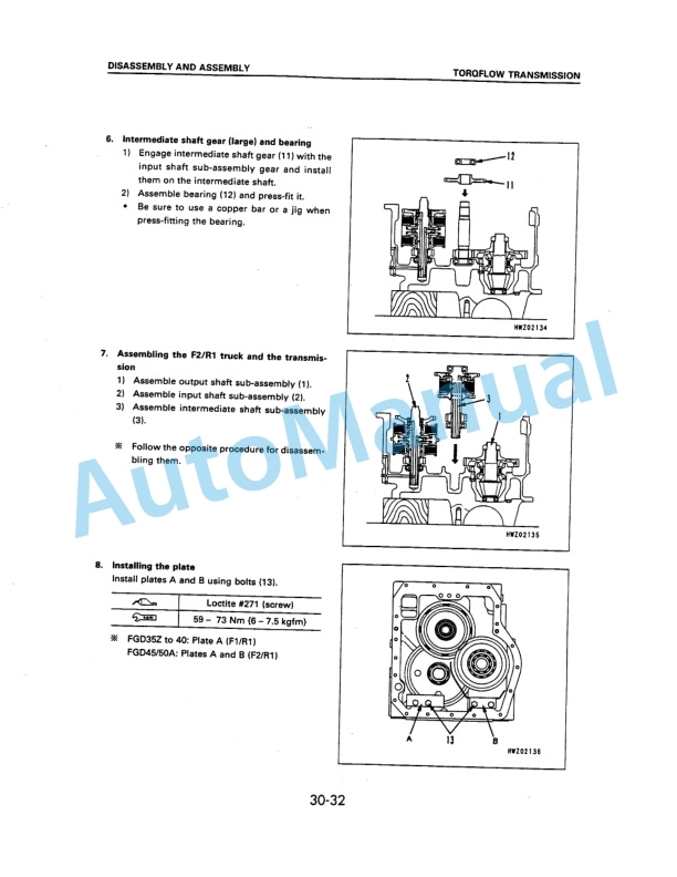 Komatsu FG40Z-7, FG40-7, FG45-7, FD40Z-7, FD40-7, FD45-7 Forklift Truck Shop Manual SM180 3 Komatsu FG40Z-7, FG40-7, FG45-7, FD40Z-7, FD40-7, FD45-7 Forklift Truck Shop Manual SM180-3