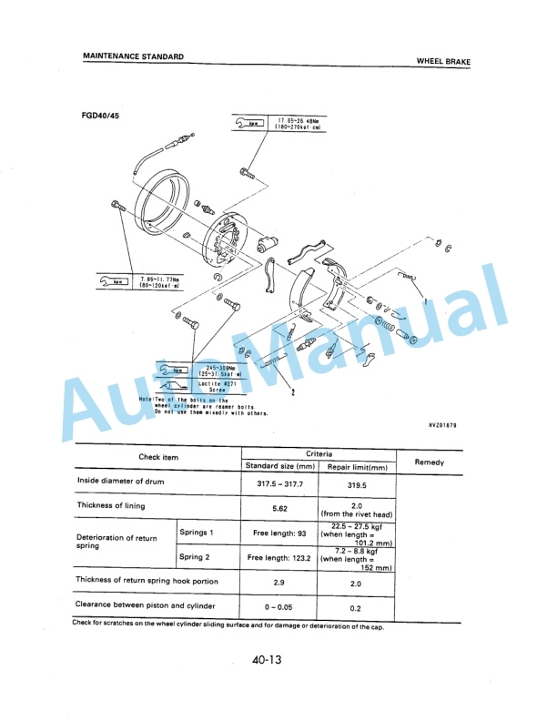 Komatsu FG40Z-7, FG40-7, FG45-7, FD40Z-7, FD40-7, FD45-7 Forklift Truck Shop Manual SM180 5 Komatsu FG40Z-7, FG40-7, FG45-7, FD40Z-7, FD40-7, FD45-7 Forklift Truck Shop Manual SM180-5