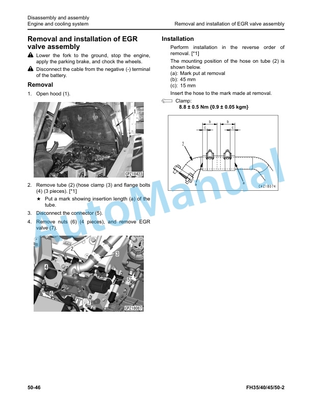 Komatsu FH-2 Series Forklift Truck Service Manual SM164 5 Komatsu FH-2 Series Forklift Truck Service Manual SM164 - Image 5