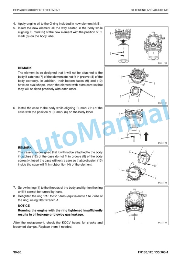 Alternative view of Komatsu FH100-1, FH120-1, FH135-1, FH160-1 Forklift Truck Shop Manual SEN06649-10
