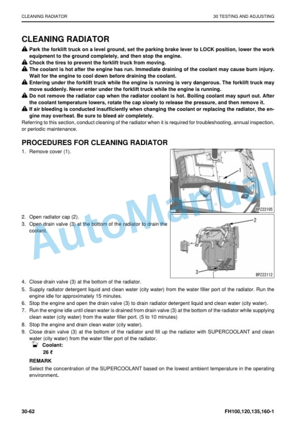 Alternative view of Komatsu FH100-1, FH120-1, FH135-1, FH160-1 Forklift Truck Shop Manual SEN06839-05