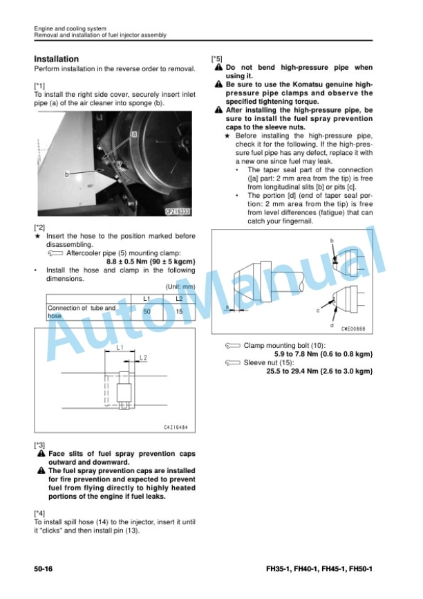 Komatsu FH35-1, FH40-1, FH45-1, FH50-1 Forklift Truck Shop Manual SEN06487-03 5 Komatsu FH35-1, FH40-1, FH45-1, FH50-1 Forklift Truck Shop Manual SEN06487-03 - Image 5