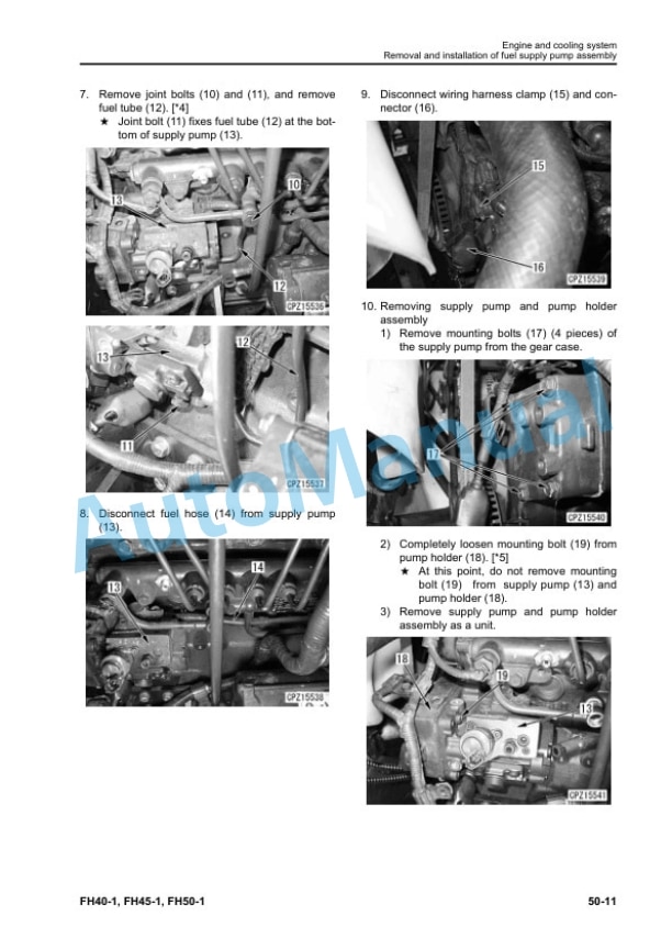Komatsu FH40-1, FH45-1, FH50-1 Forklift Truck Shop Manual SEN06282-00 5 Komatsu FH40-1, FH45-1, FH50-1 Forklift Truck Shop Manual SEN06282-00 - Image 5
