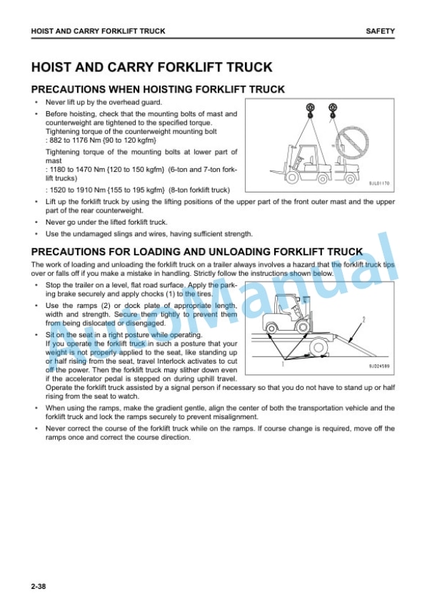 Komatsu FH60-2, FH70-2, FH80-2 Forklift Truck Operation and Maintenance Manual PEN00922-02 2 Komatsu FH60-2, FH70-2, FH80-2 Forklift Truck Operation and Maintenance Manual PEN00922-02 - Image 2