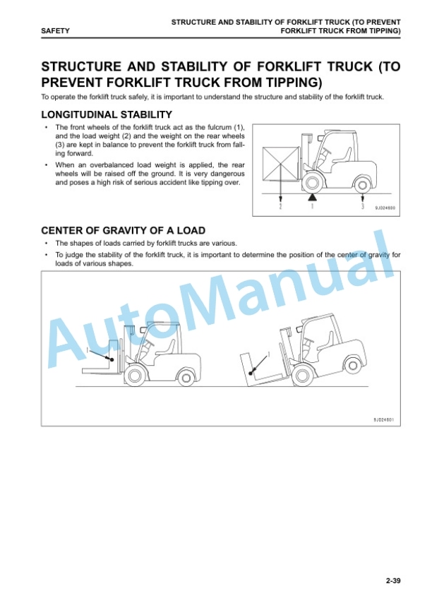 Komatsu FH60-2, FH70-2, FH80-2 Forklift Truck Operation and Maintenance Manual PEN00922-04 2 Komatsu FH60-2, FH70-2, FH80-2 Forklift Truck Operation and Maintenance Manual PEN00922-04 - Image 2