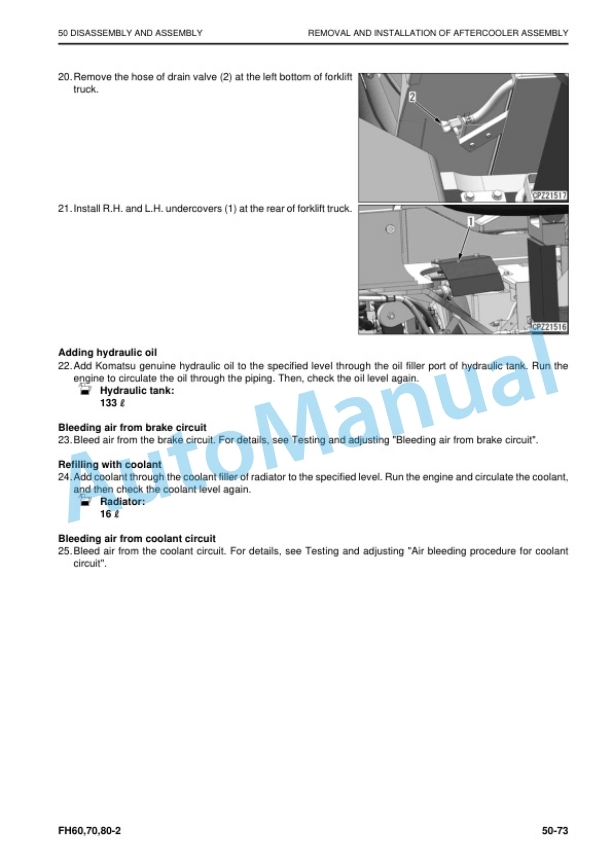 Komatsu FH60-2, FH70-2, FH80-2 Forklift Truck Shop Manual SEN06640-08 5 Komatsu FH60-2, FH70-2, FH80-2 Forklift Truck Shop Manual SEN06640-08 - Image 5
