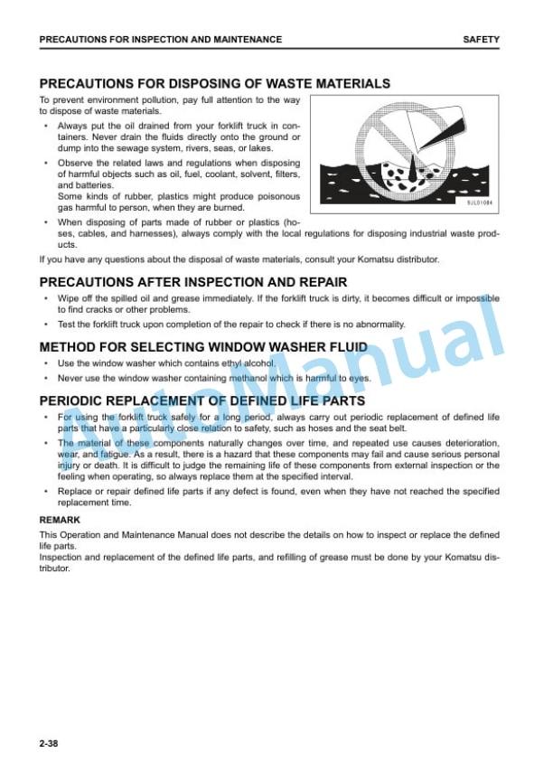 Komatsu FH70-2, FH80-2 Forklift Truck Operation and Maintenance Manual TEN00856-04 2 Komatsu FH70-2, FH80-2 Forklift Truck Operation and Maintenance Manual TEN00856-04 - Image 2
