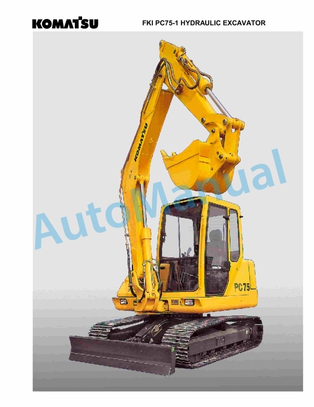 Komatsu FKI PC75-1 Hydraulic Excavator Parts Manual 1 Komatsu FKI PC75-1 Hydraulic Excavator Parts Manual