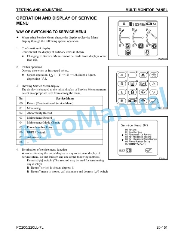 Komatsu Galeo PC200LL-7L, PC220LL-7L Hydraulic Excavator Shop Manual CEBD014300 3 Komatsu Galeo PC200LL-7L, PC220LL-7L Hydraulic Excavator Shop Manual CEBD014300 - Image 3