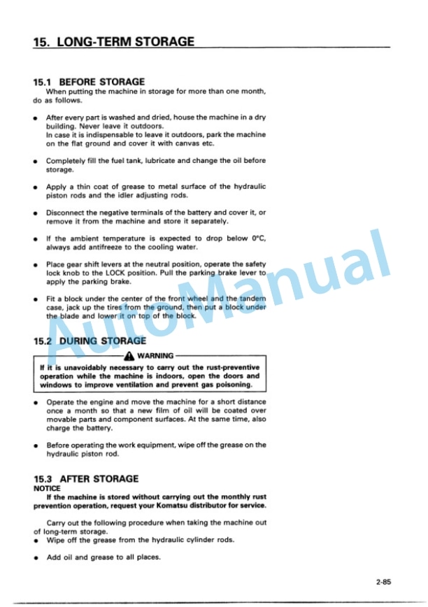 Komatsu GD305A-3, GD405A-3 Motor Grader Operation and Maintenance Manual SEAM034000 4 Komatsu GD305A-3, GD405A-3 Motor Grader Operation and Maintenance Manual SEAM034000 - Image 4