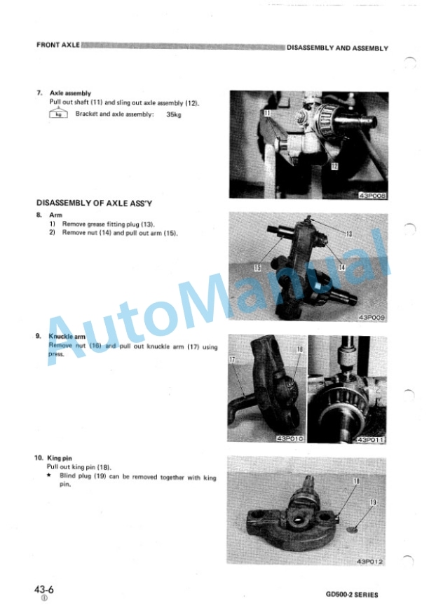 Komatsu GD500-2 Series Shop Manual SEBM023AB07 4 Komatsu GD500-2 Series Shop Manual SEBM023AB07 - Image 4