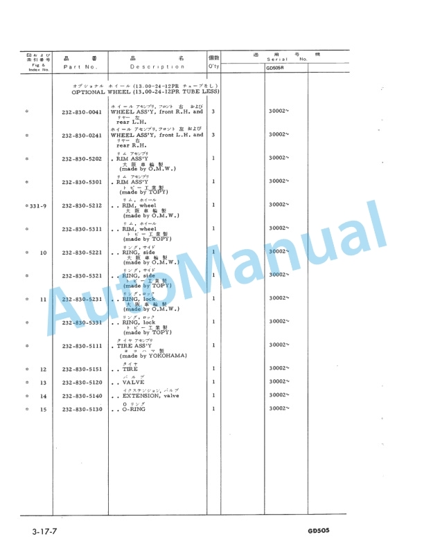 Komatsu GD505R-2 Motor Grader Parts Manual PEPB02380203 3 Komatsu GD505R-2 Motor Grader Parts Manual PEPB02380203-3