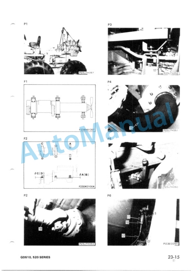 Alternative view of Komatsu GD510, GD520 Series Shop Manual SEBMG5250108