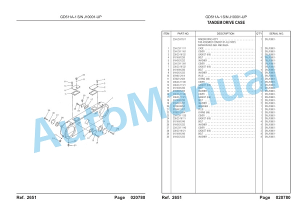 Komatsu GD511A-1 Parts Book LEPBG51100 4 Komatsu GD511A-1 Parts Book LEPBG51100-4