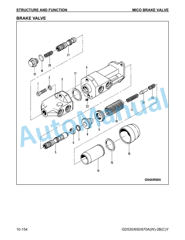 Alternative view of Komatsu GD530A-2BY, GD530A-2CY, GD530AW-2BY, GD530AW-2CY, GD650A-2BY, GD650A-2CY, GD650AW-2BY, GD650AW-2CY, GD670A Shop Manual CEBM009900