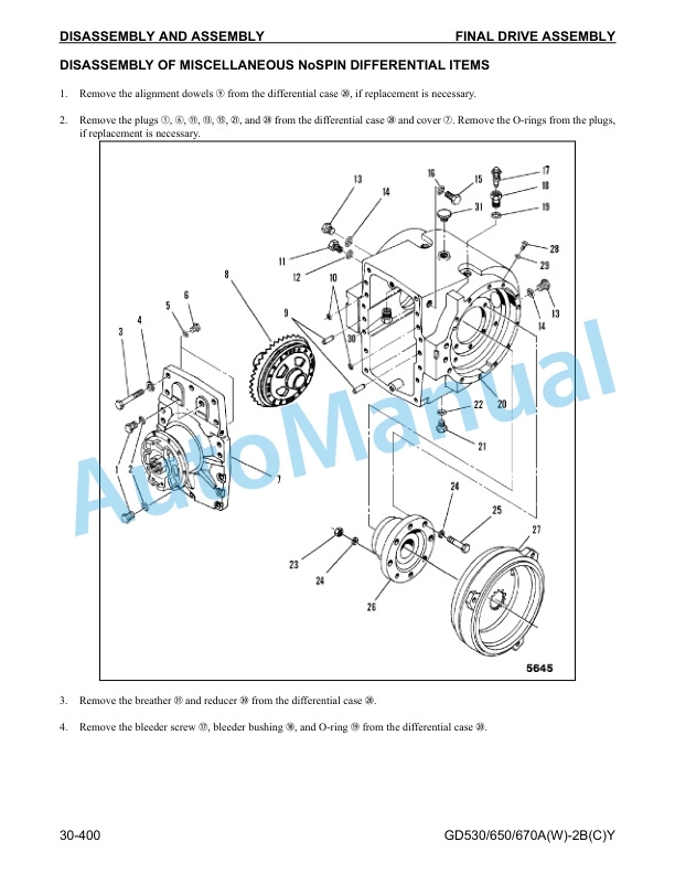 Komatsu GD530A-2BY, GD530A-2CY, GD530AW-2BY, GD530AW-2CY, GD650A-2BY, GD650A-2CY, GD650AW-2BY, GD650AW-2CY, GD670A Shop Manual CEBM009900 5 Komatsu GD530A-2BY, GD530A-2CY, GD530AW-2BY, GD530AW-2CY, GD650A-2BY, GD650A-2CY, GD650AW-2BY, GD650AW-2CY, GD670A Shop Manual CEBM009900 - Image 5
